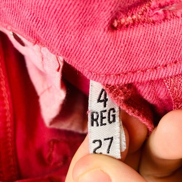 Gap Denim Womens Legging Jegging Jeans Wild Rose Raw Hem Ankle Size 4 | 27 Reg - Picture 6 of 10